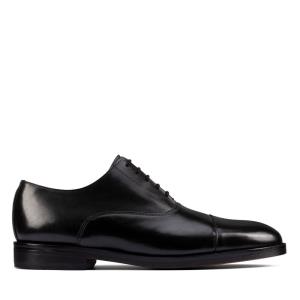 Chaussures Noires Clarks Oliver Cap 2 Homme Noir | CLK158XBI